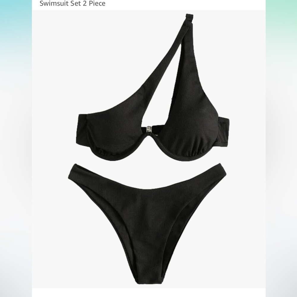 Amazon Black Asymmetrical Bikini